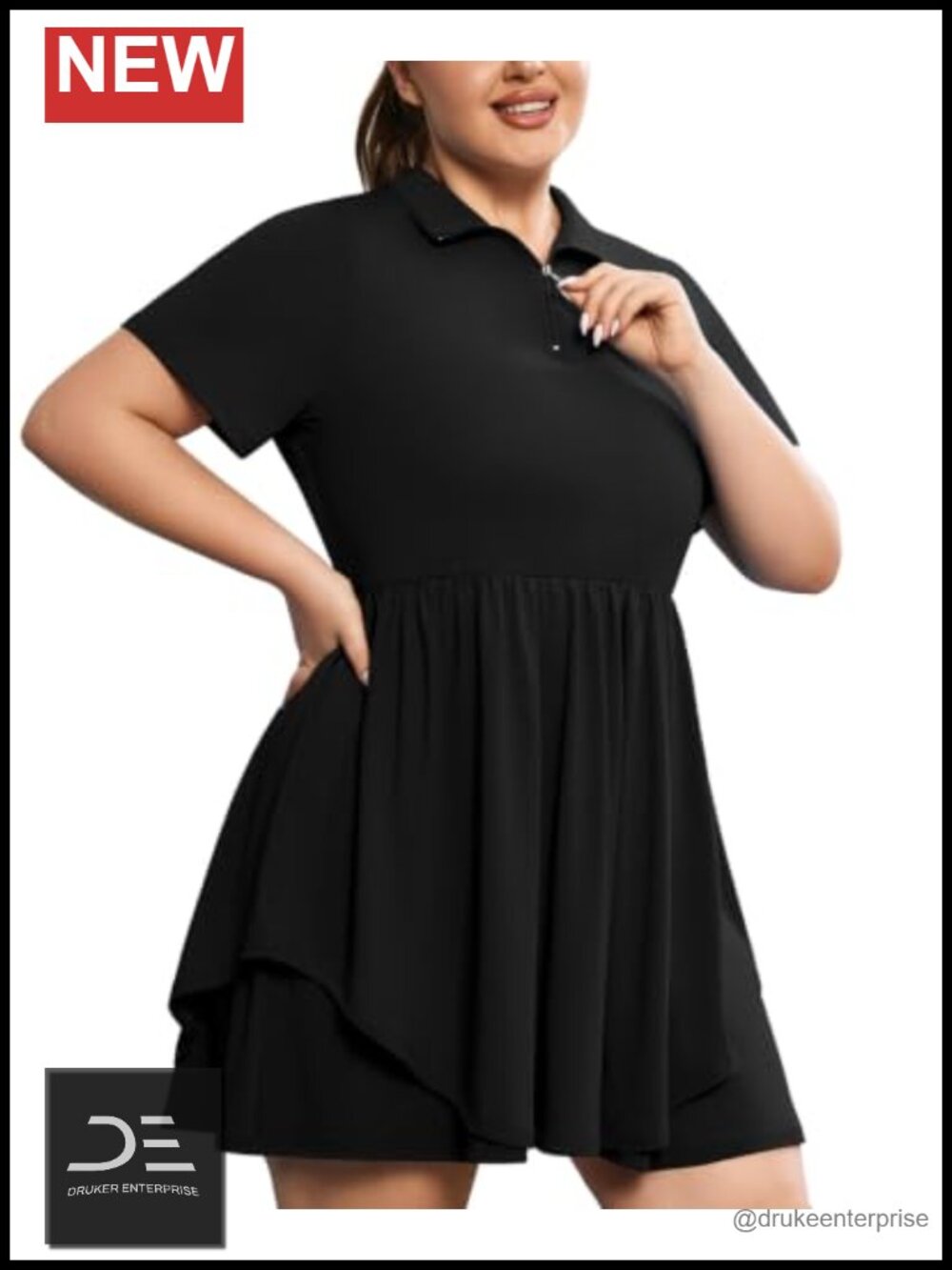 Plus Size Athletic Dress Golf Tennis Skort with Shorts